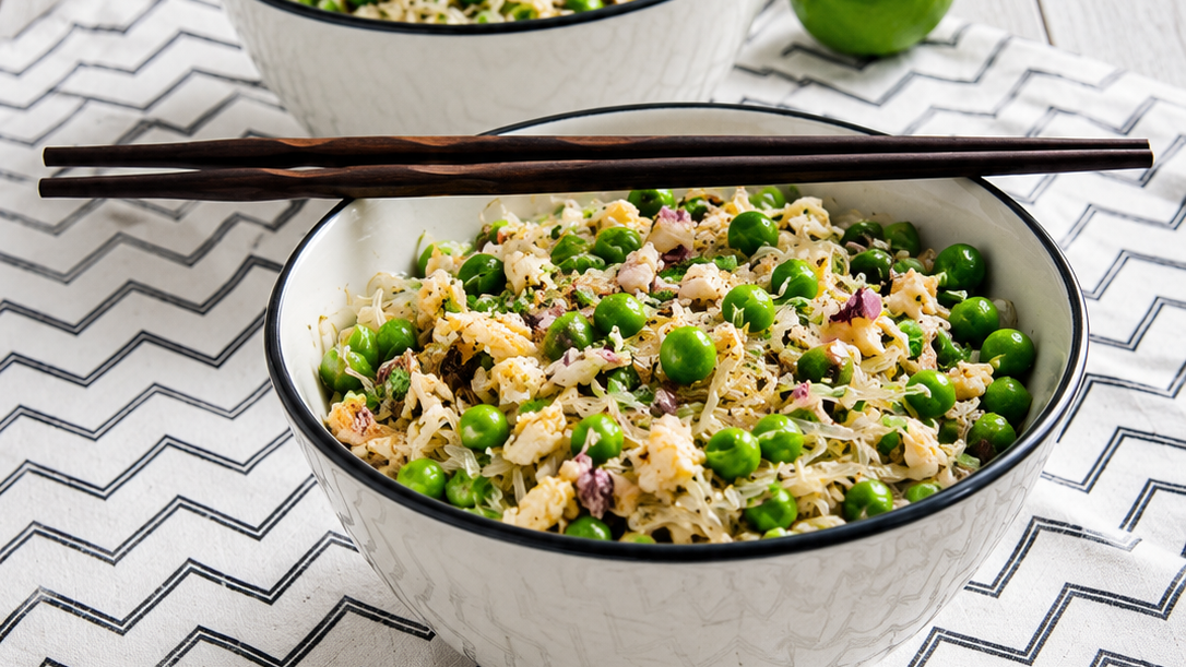 Image of Spring Pea & Onion Noodle Bowls