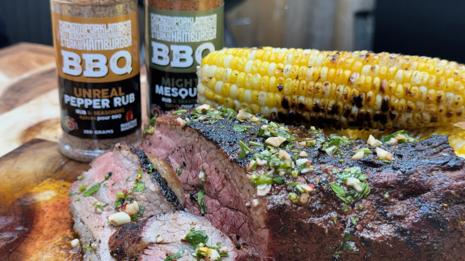 Image of Smoked Tri Tip with Chimichurri (Weber Kettle Method)
