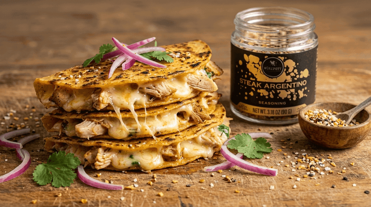 Chicken Mulitas with Steak Argentino