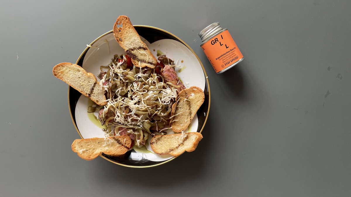 Asador Steak mit Spitzpaprika und Kren