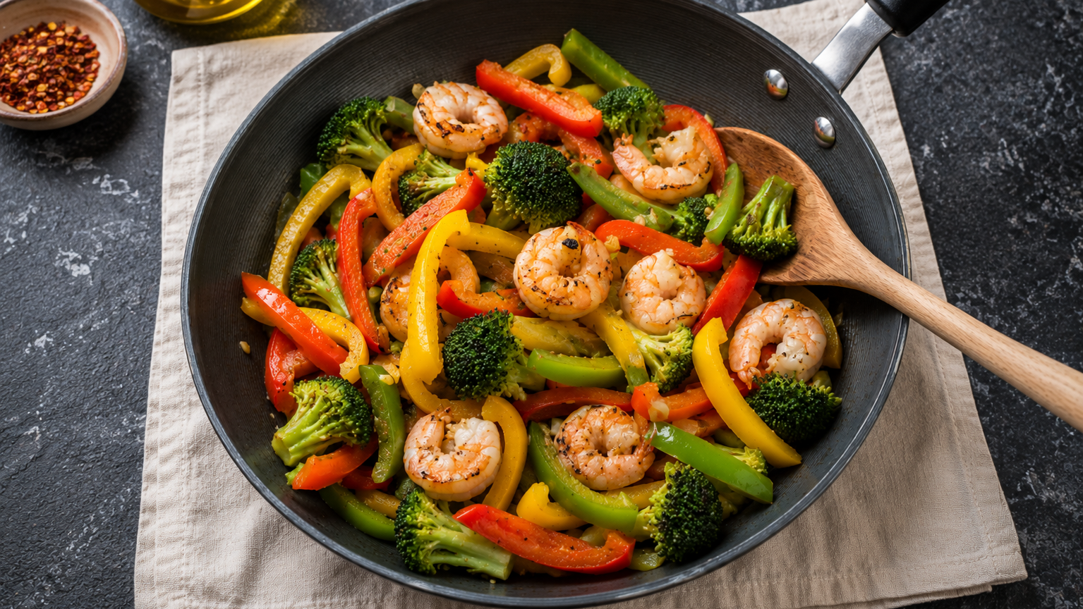 Image of Spicy Shrimp & Sausage Stir Fry