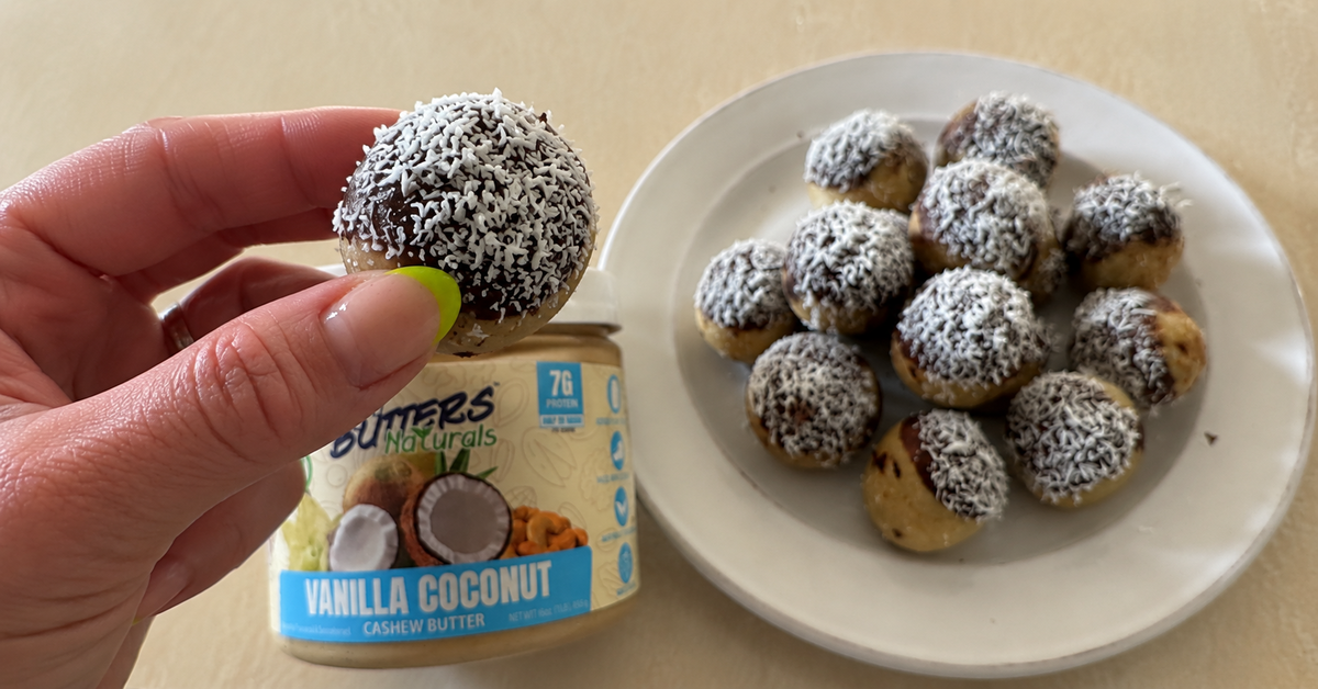 Vanilla Coconut Fit Butters Chocolate Protein Balls