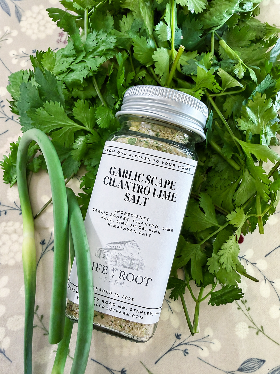 Garlic Scape Cilantro Lime Salt
