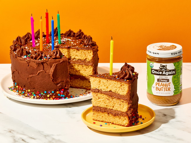 Image of 50th Birthday Cake: Peanut Butter Cake with Chocolate Buttercream Frosting