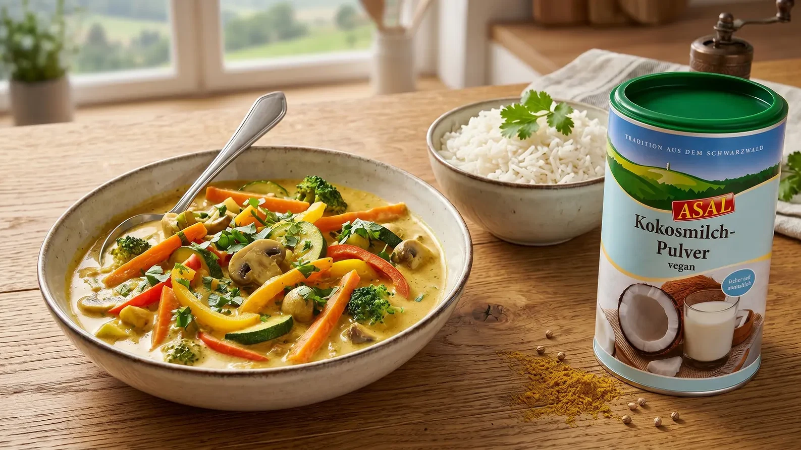 Image of Cremiges Gemüse-Curry mit Kokos – schnell, lecker, vegan!