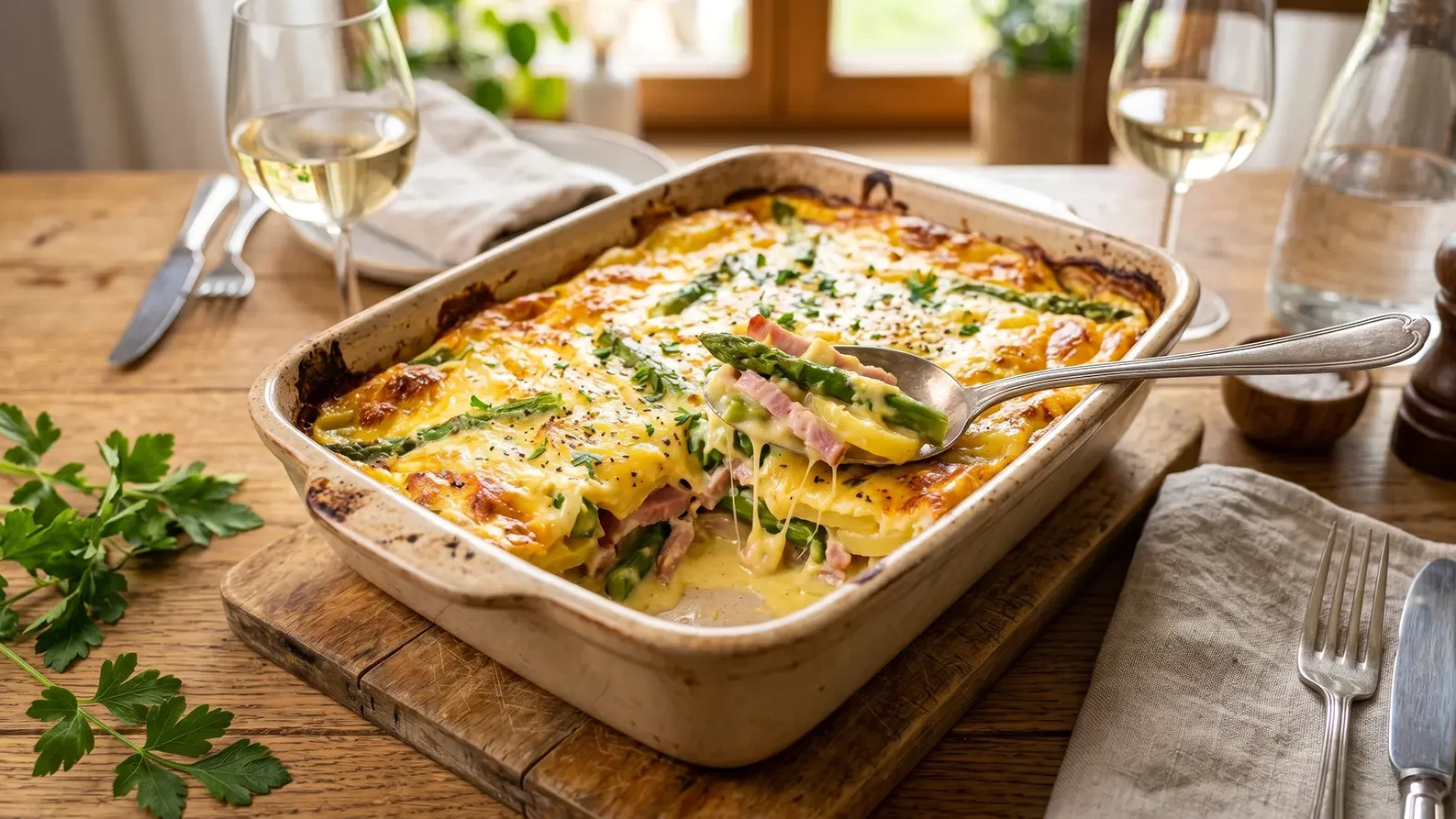Image of Cremiges Spargelsoufflé – Ein Genuss für die ganze Familie