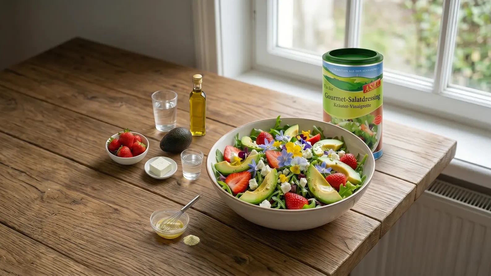 Image of Frühling pur: Frischer Salat mit Vinaigrette-Dressing