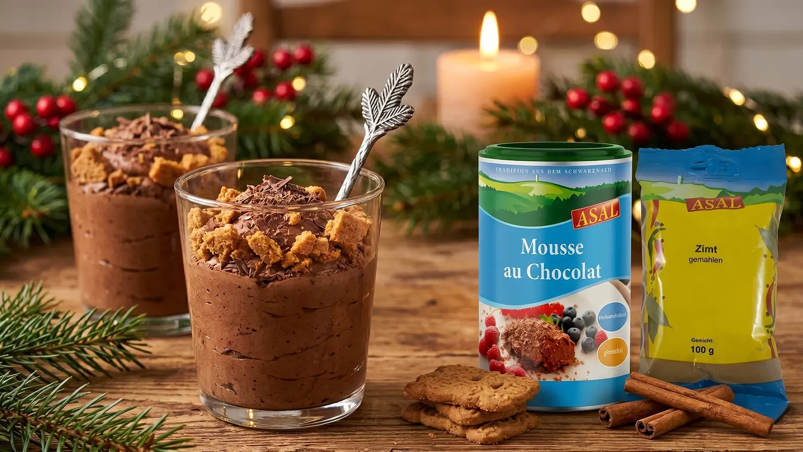 Image of Zimt-Schoko-Mousse mit Spekulatius 