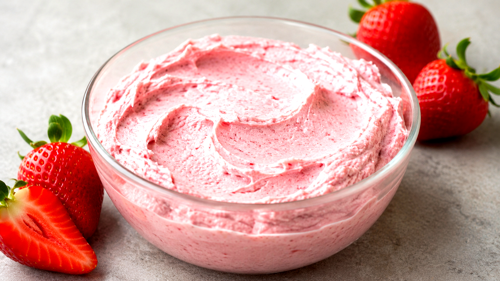 Image of Strawberry Plant-Based Frosting | Healthy Dairy-Free Cashew Frosting