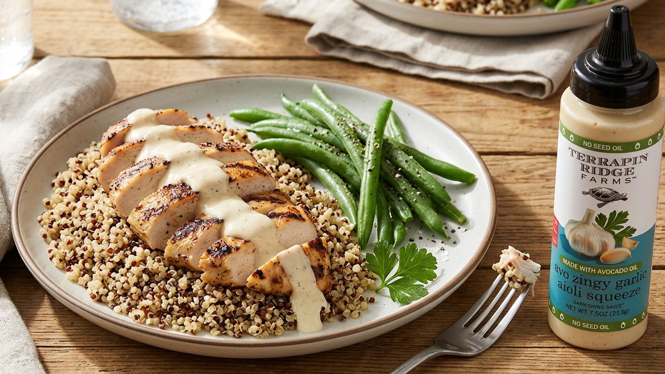 Image of Zingy Lemon Garlic Chicken with Quinoa