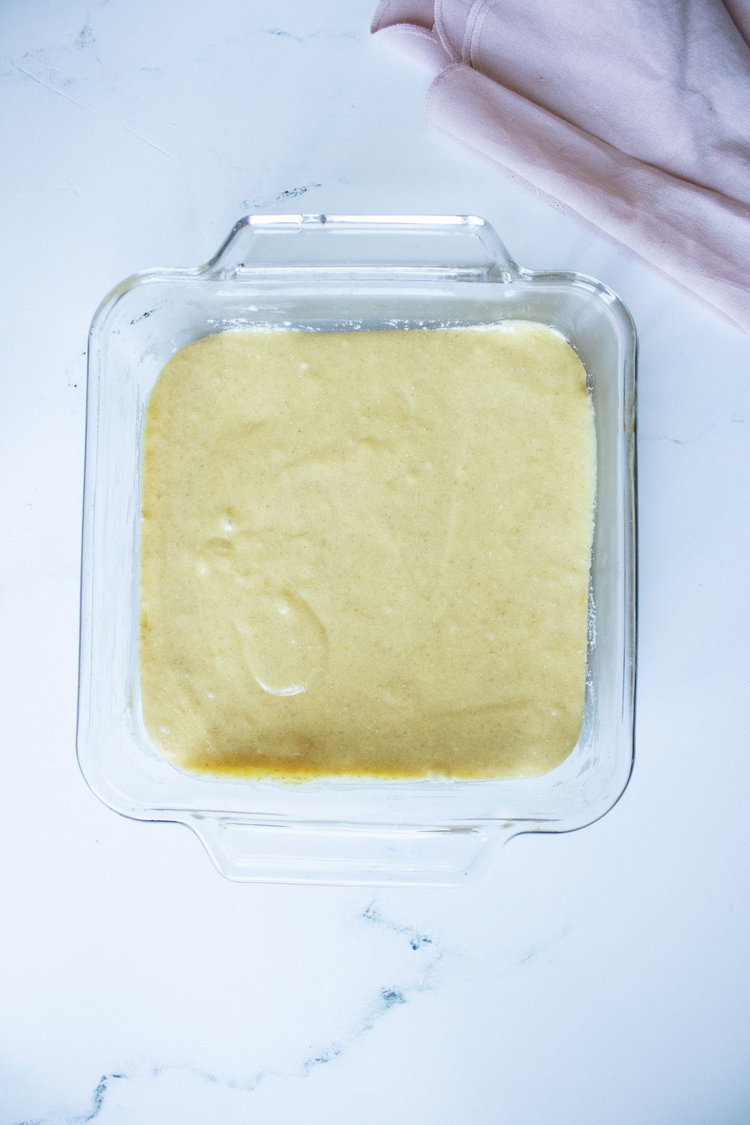 Image of Pour into pan.