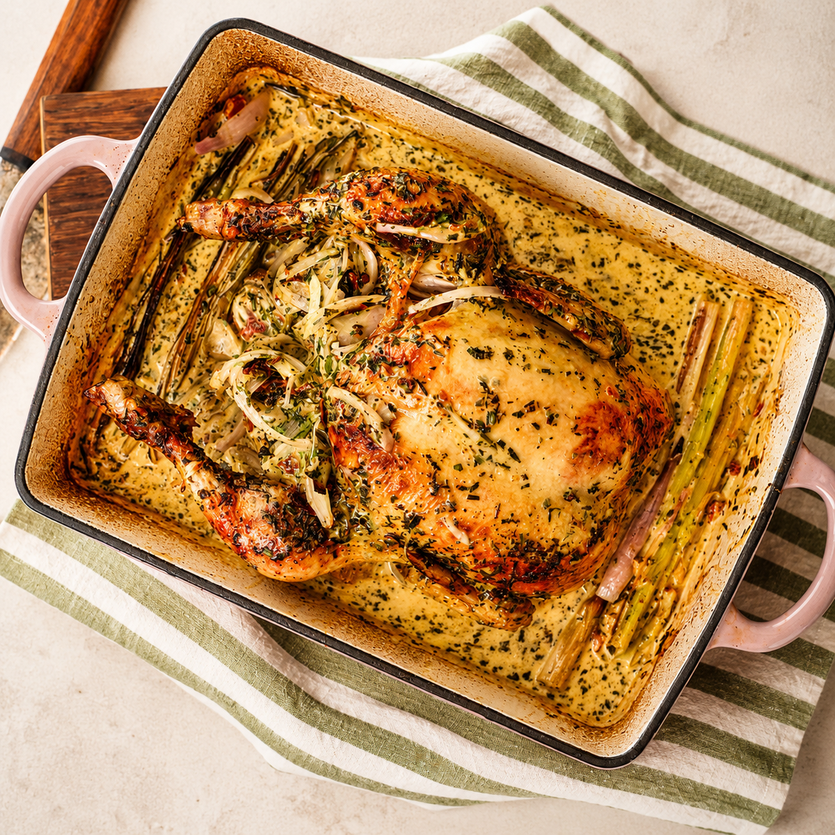 Tarragon Mustard Whole Chicken
