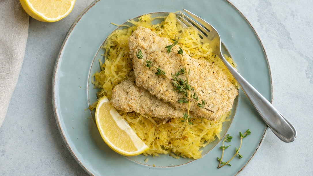 Image of Lemon Herb Cod & Herby Spaghetti Squash