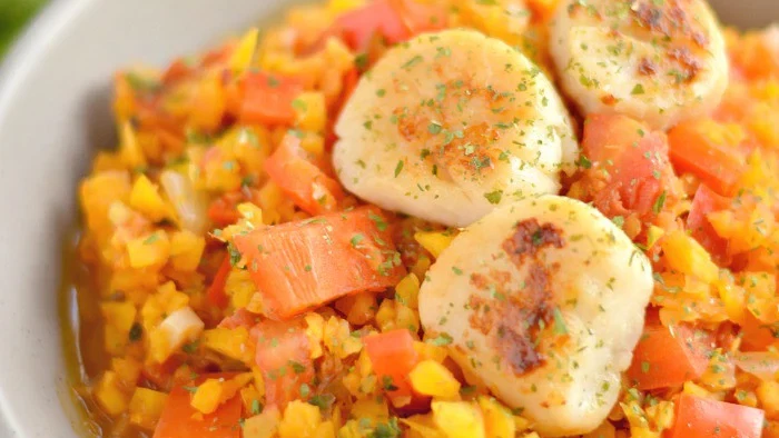 Image of Scallops & Red Pepper Parsley Butternut Rice