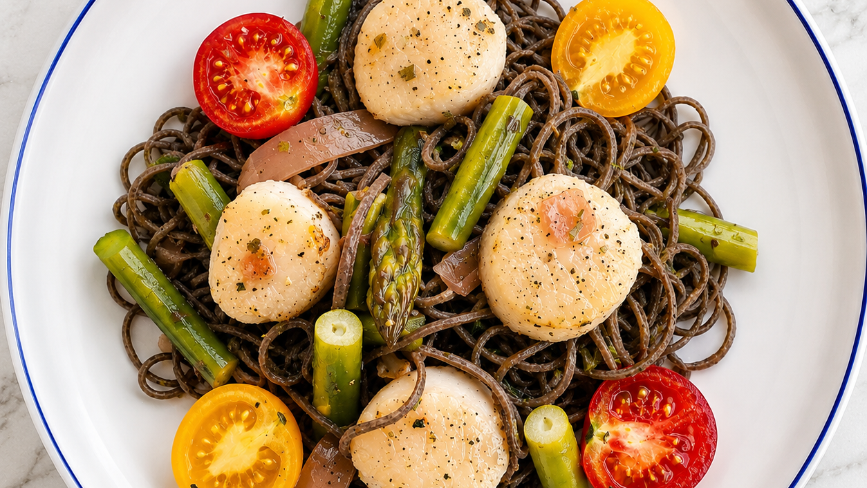 Image of Sea Scallops in Tarragon Rosé Wine Sauce