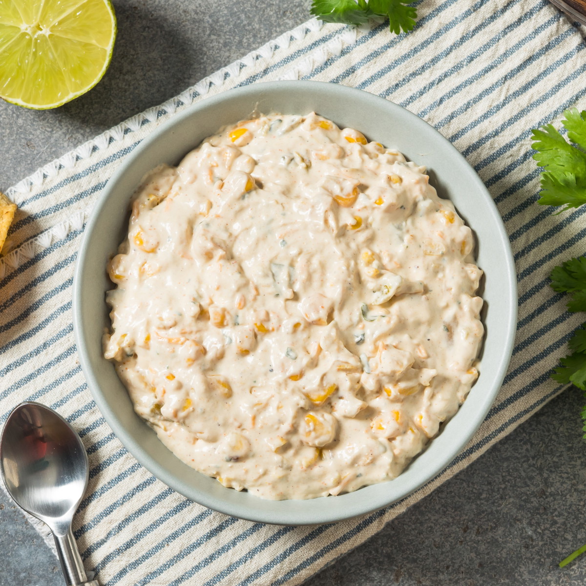 Chicken Fajita Street Corn Dip Casserole