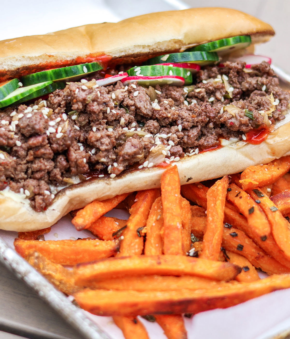 Korean Wagyu Chopped Cheese Recipe | Snake River Farms