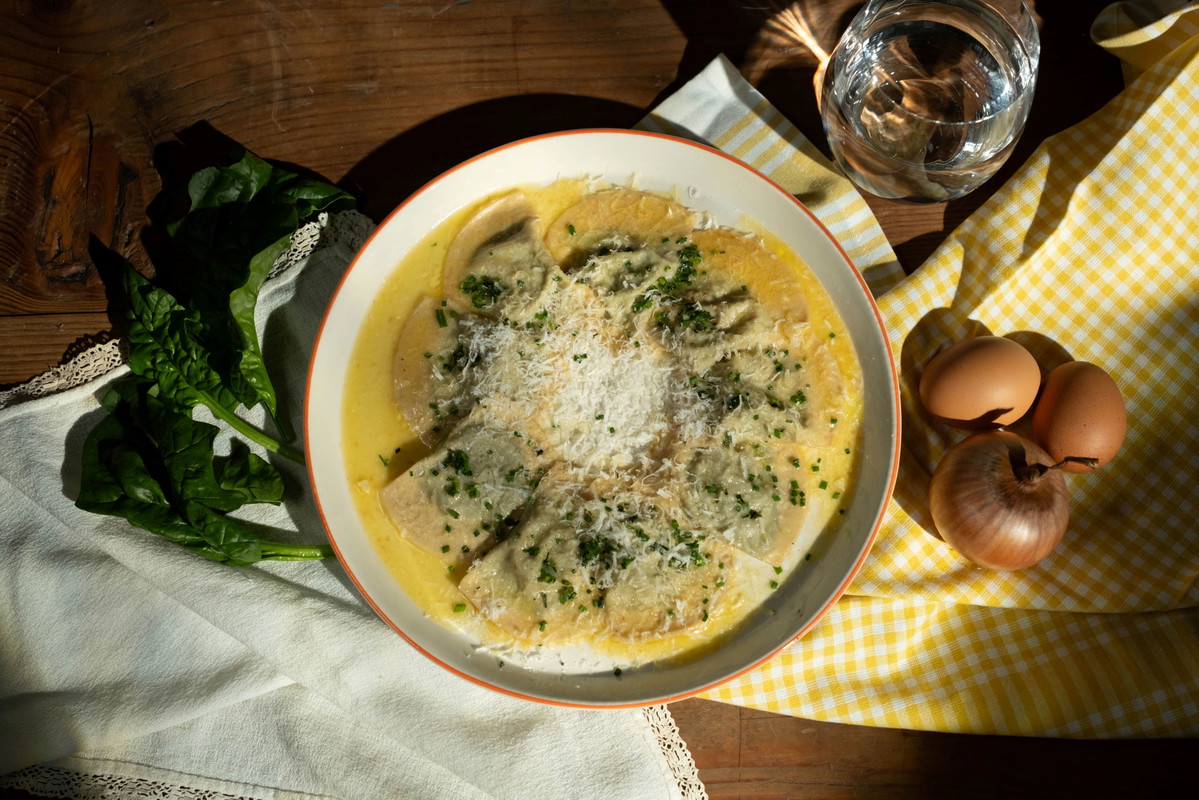 Schlutzkrapfen mit Spinat-Ricotta-Füllung
