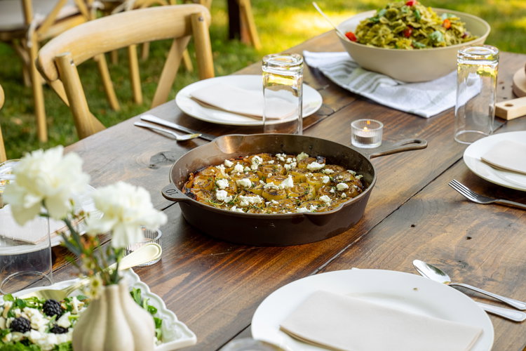 Image of Finish with crumbled honey goat cheese, a sprinkle of fresh...