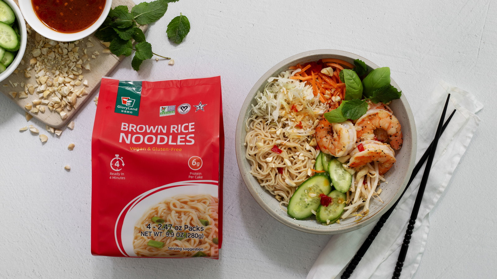 Image of Vietnamese Rice Noodle and Shrimp Salad