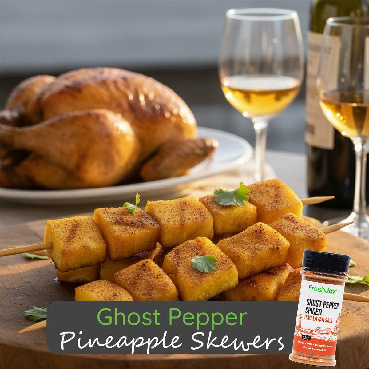 Ghost Pepper Pineapple Skewers