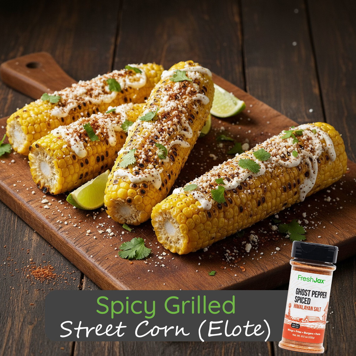 Spicy Grilled Street Corn (Elote)