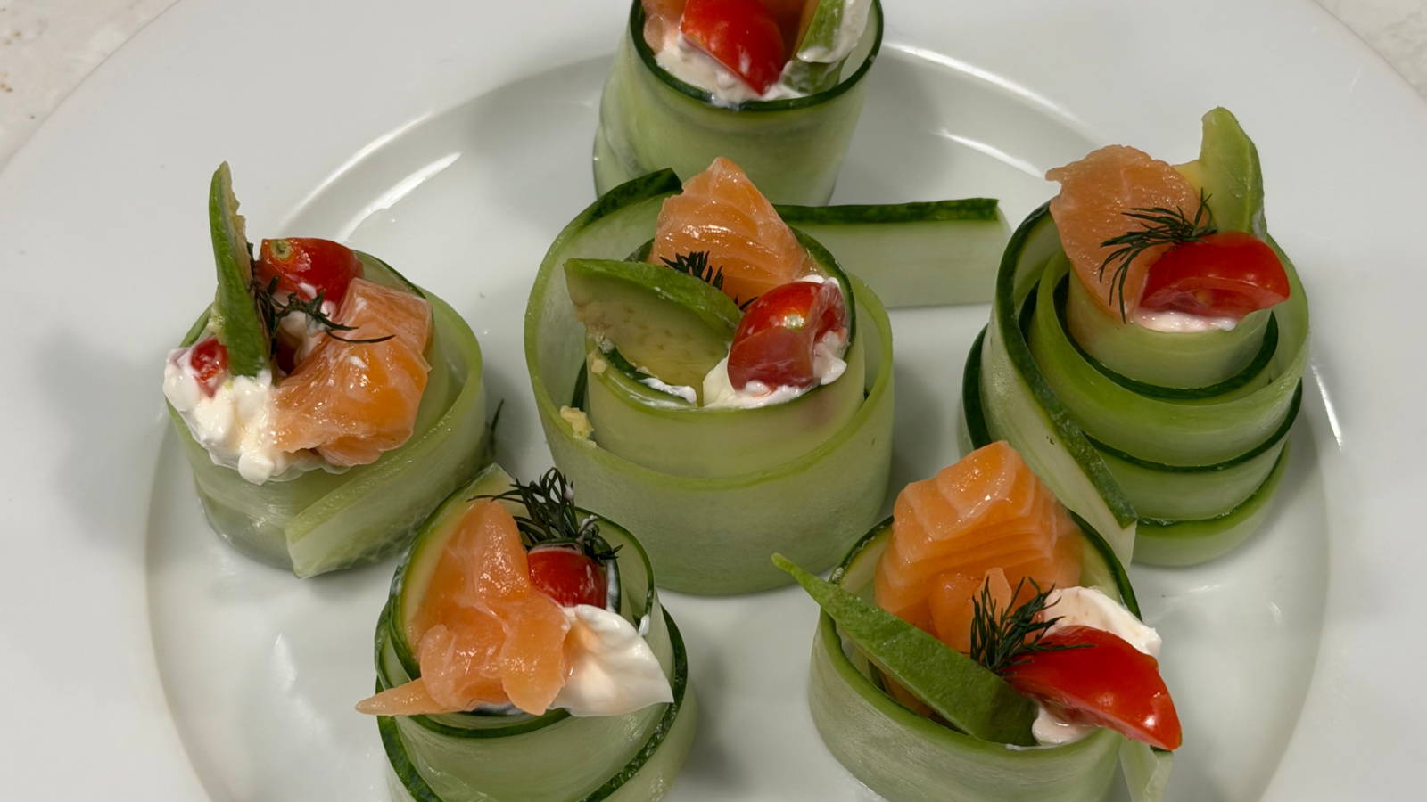 Image of Smoked Lox Pastrami Cucumber Bites