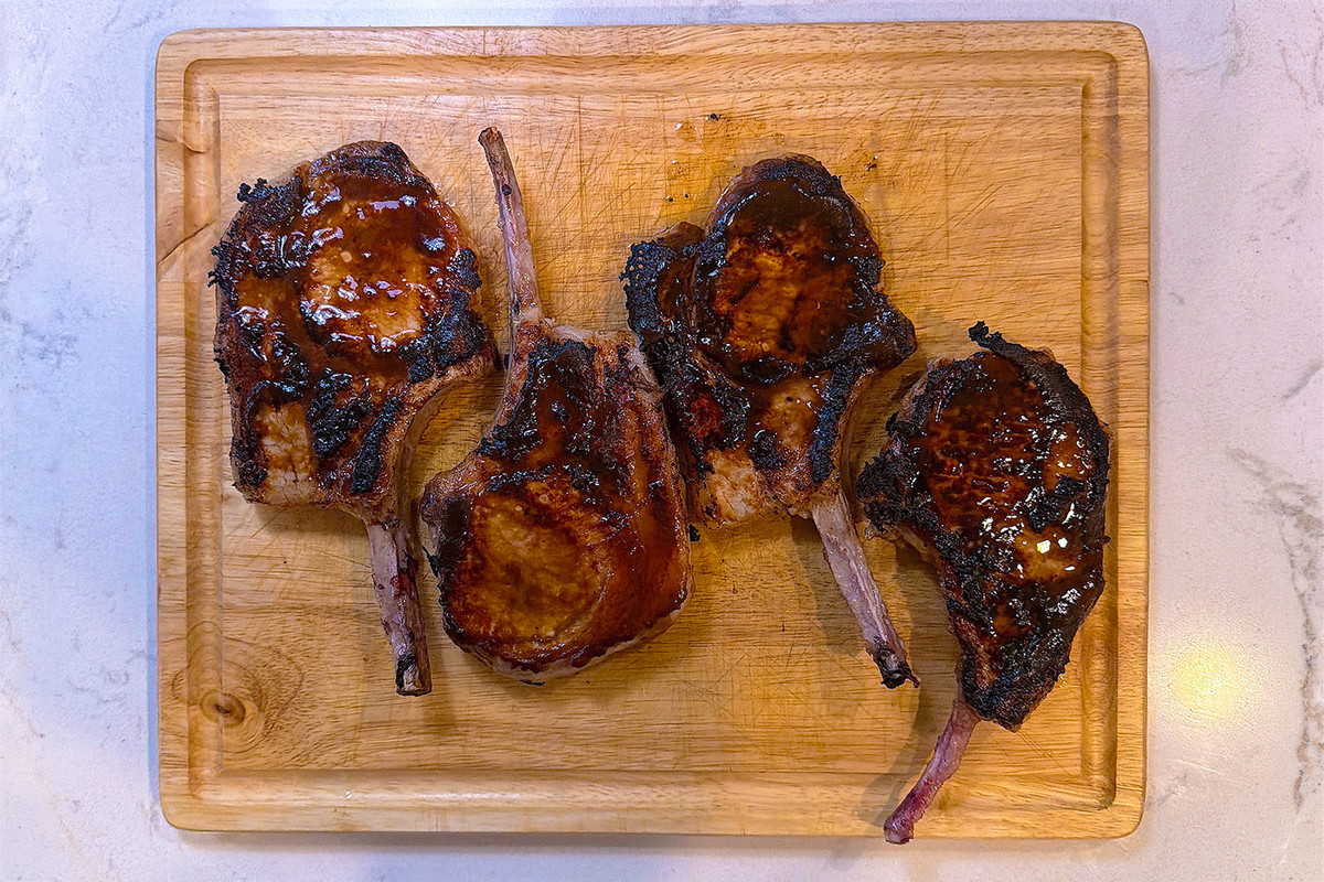 Miso-Glazed Pork Chops