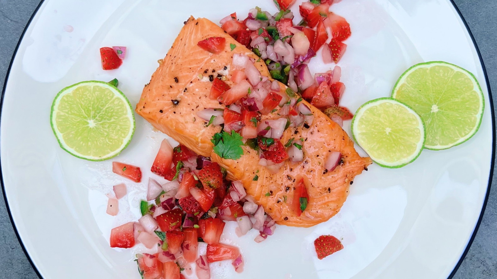 Grilled Sockeye Salmon with Strawberry Salsa
