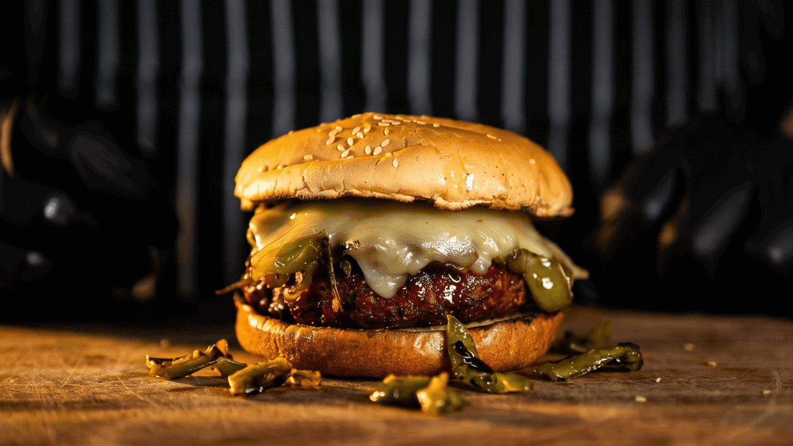 Green Chile Cheeseburger