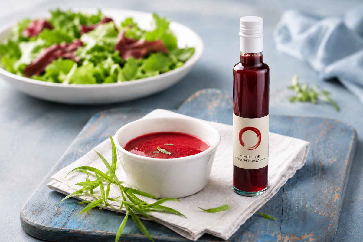 Himbeer-Vinaigrette mit Himbeer Fruchtbalsam
