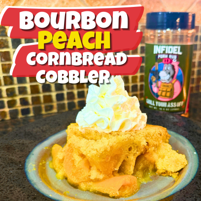 Image of Bourbon Peach Cornbread Cobbler