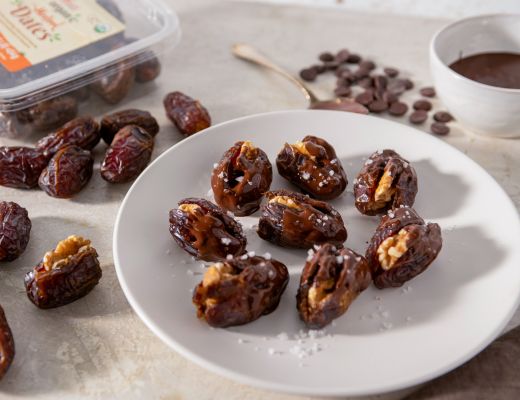 Image of Chocolate-Dipped Walnut Stuffed Medjool Dates