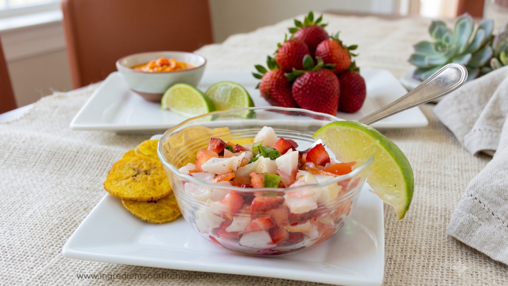 Image of Simple Scallop & Strawberry Ceviche