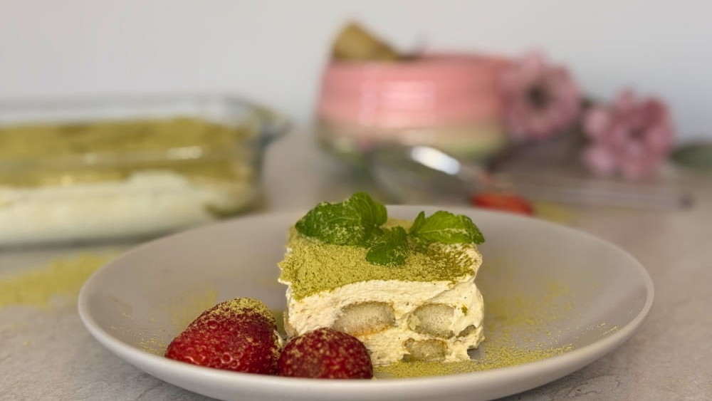 Image of Matcha Tiramisu Rezept | Perfektes veganes Dessert