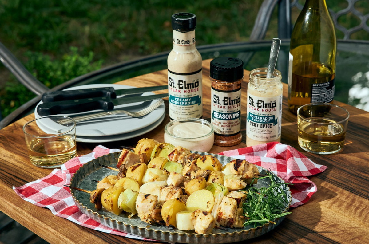 Horseradish Dijon Chicken Skewers