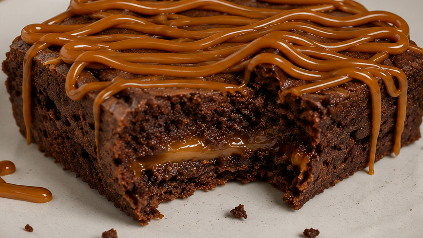 Brownies Stuffed with Dulce de Leche