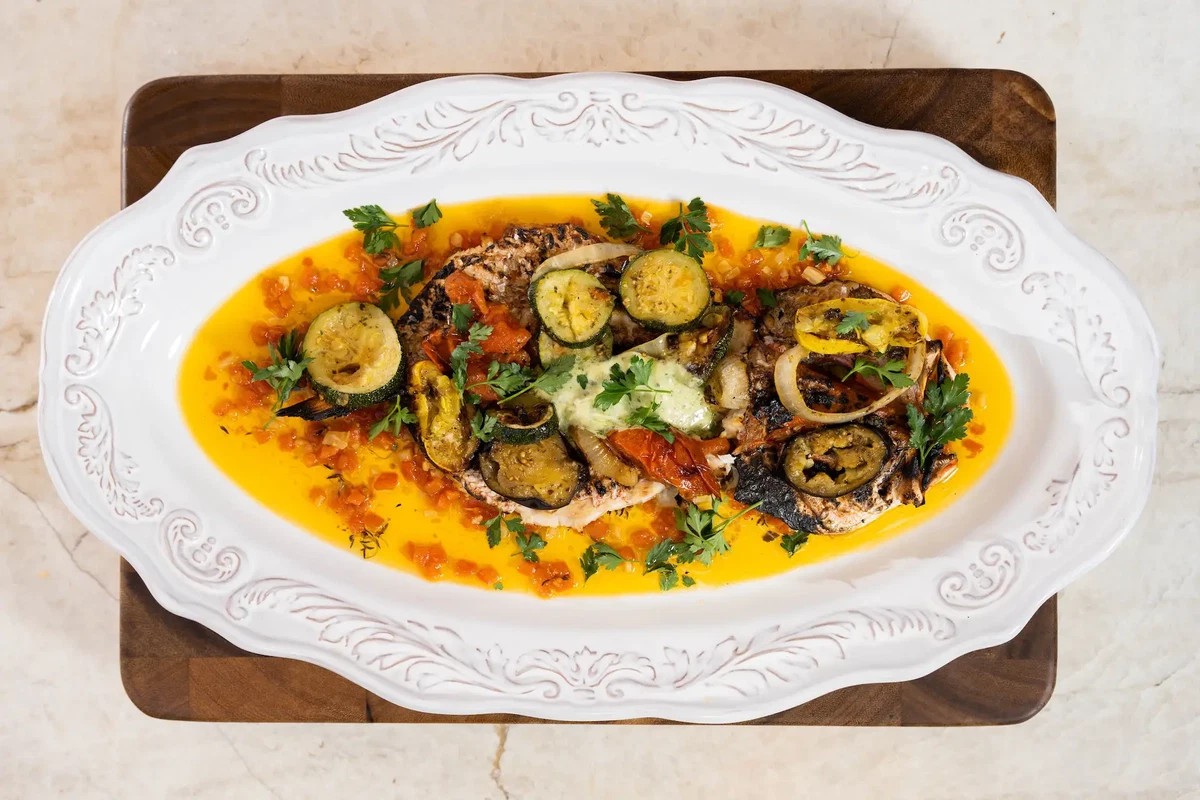 Whole Grilled Pacific Snapper