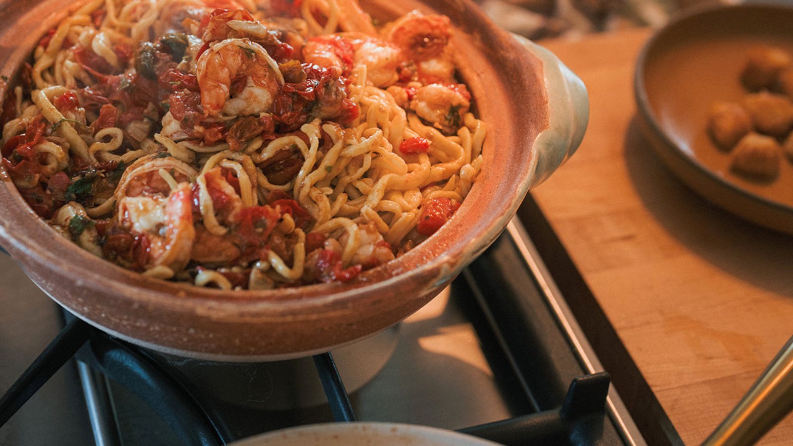 Image of Shrimp & Scallop Seafood Pasta with Salmon Roe