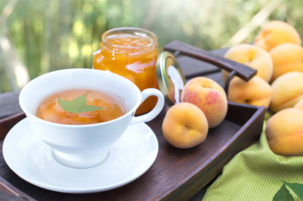 Evening Peach Orchard Herbal Tea Mocktail: A Cozy Sip for the Soul