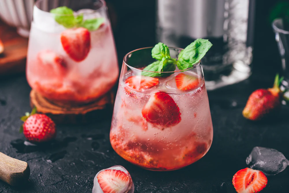 Strawberry Rosewater Garden Spritzer
