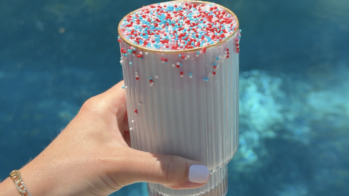 Image of Blue Tea Dot Latte