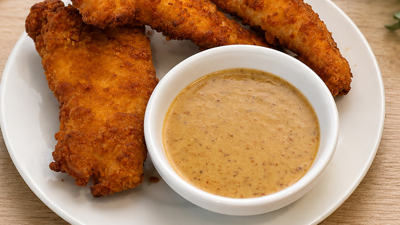 Honey Mustard Dipping Sauce made with Culinary Genie Salt-Free Everyday Seasoning Blend and Culinary Genie Salt-Free Umami Mushroom Seasoning Blend