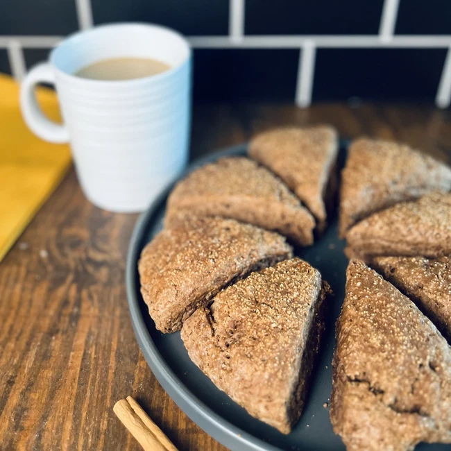 Image of CINNAMON CAROB SCONES