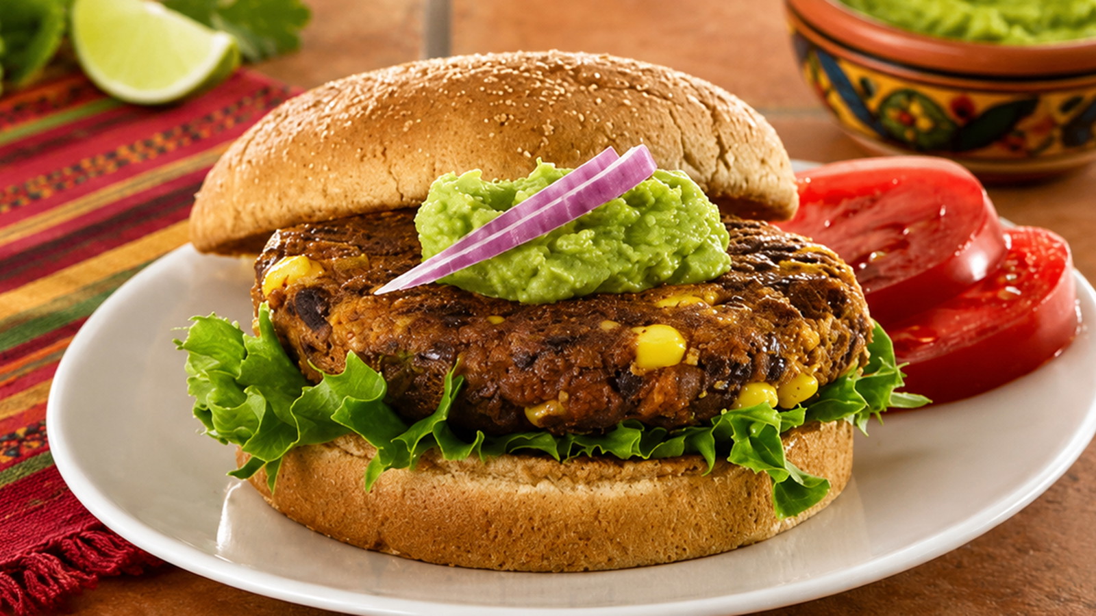 Spicy Black Bean and Corn Burgers made with Culinary Genie Salt-Free Fajita Seasoning Blend