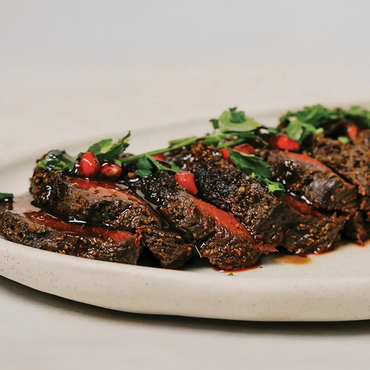 Pepper-Crusted Seared Venison Loin 