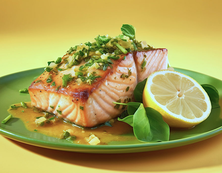 Dorado con Salsa de Coco Limón y Chile Serrano