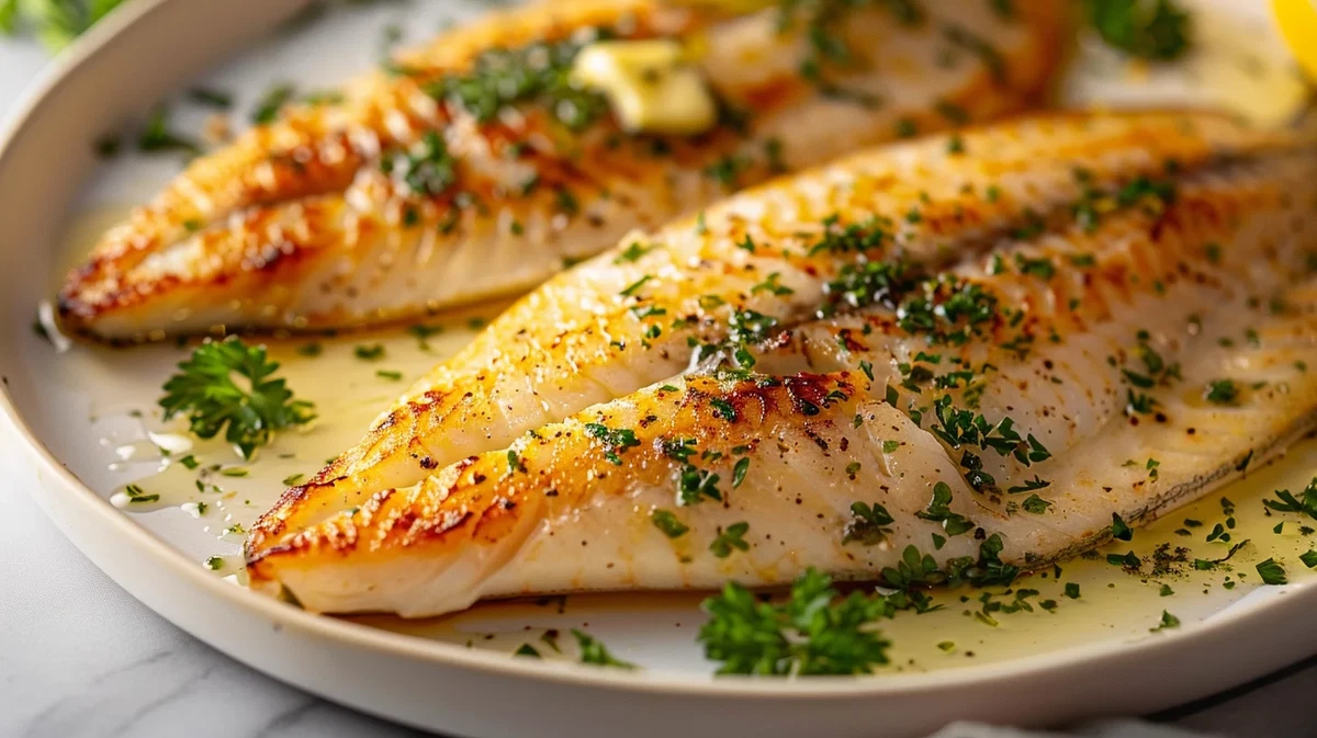 Dorado Sellado con Limón Ajo y Mantequilla