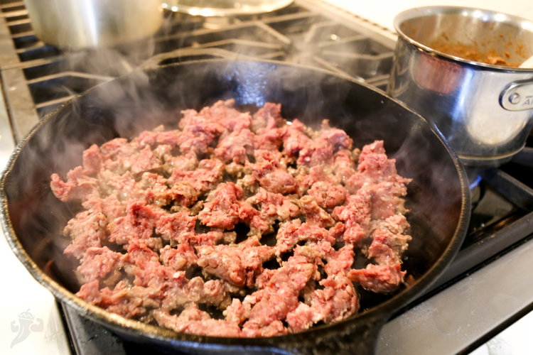 Image of In a large wide cast iron pan, or whatever you...