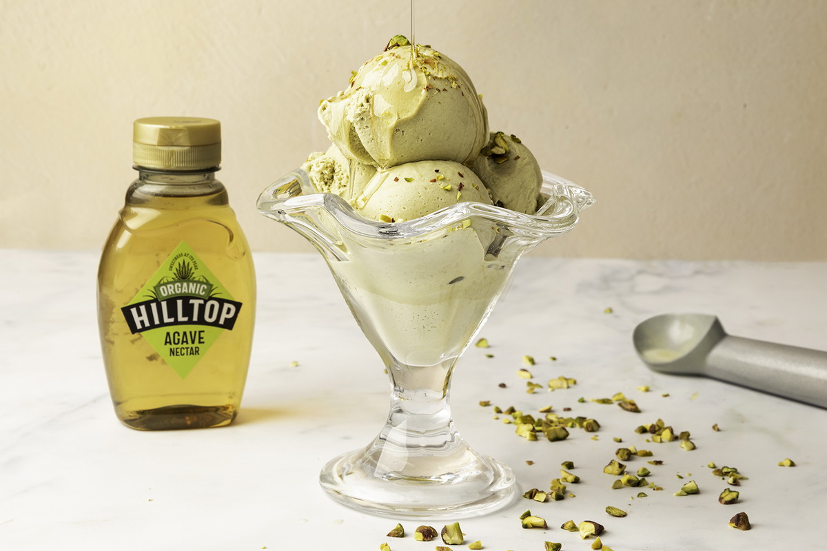 Agave and Pistachio Ice Cream